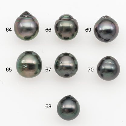 9-10mm Tahitian Pearl Natural Color with Minor Blemishes, Loose Undrilled for Jewelry Making, SKU # 3158TH