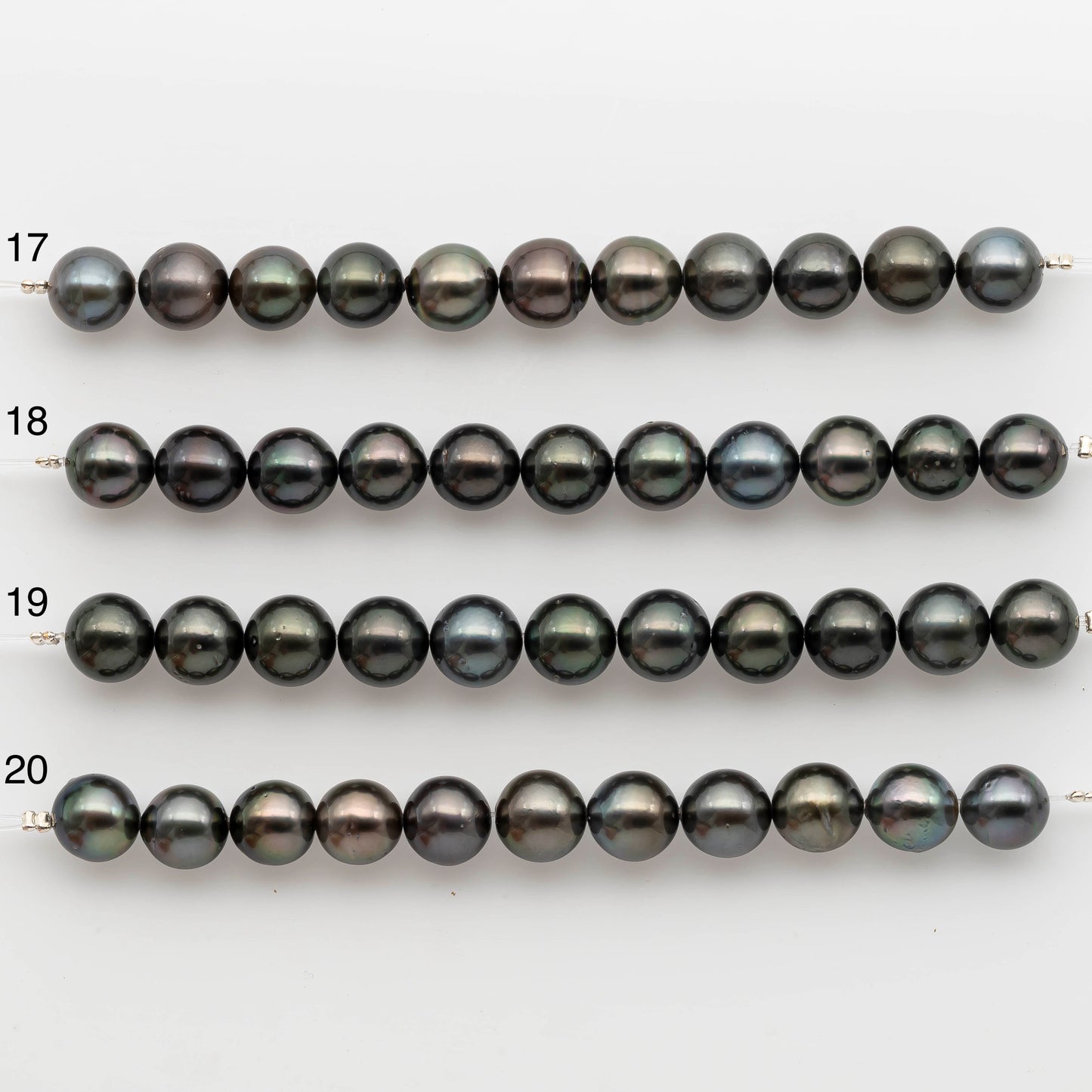 9-10mm Tahitian Pearl in Short Strand with All Natural Color with High Luster for Jewelry Making, SKU#2414TH