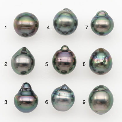 9-10mm Tahitian Pearl Natural Color with Minor Blemishes, Loose Undrilled for Jewelry Making, SKU # 3159TH