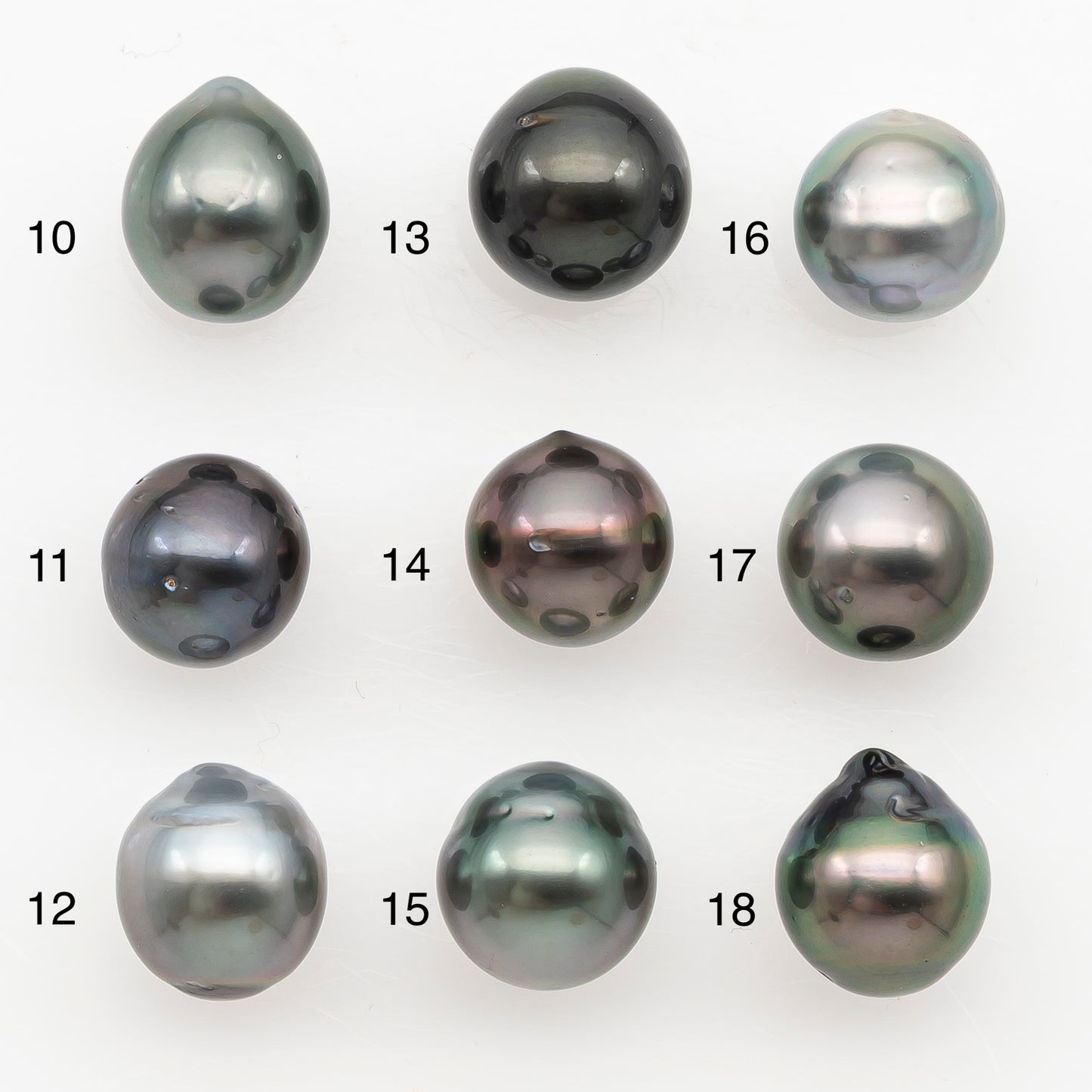 9-10mm Tahitian Pearl Natural Color with Minor Blemishes, Loose Undrilled for Jewelry Making, SKU # 3159TH