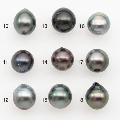 9-10mm Tahitian Pearl Natural Color with Minor Blemishes, Loose Undrilled for Jewelry Making, SKU # 3159TH
