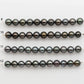 9-10mm Tahitian Pearl in Short Strand with All Natural Color with High Luster for Jewelry Making, SKU#2414TH