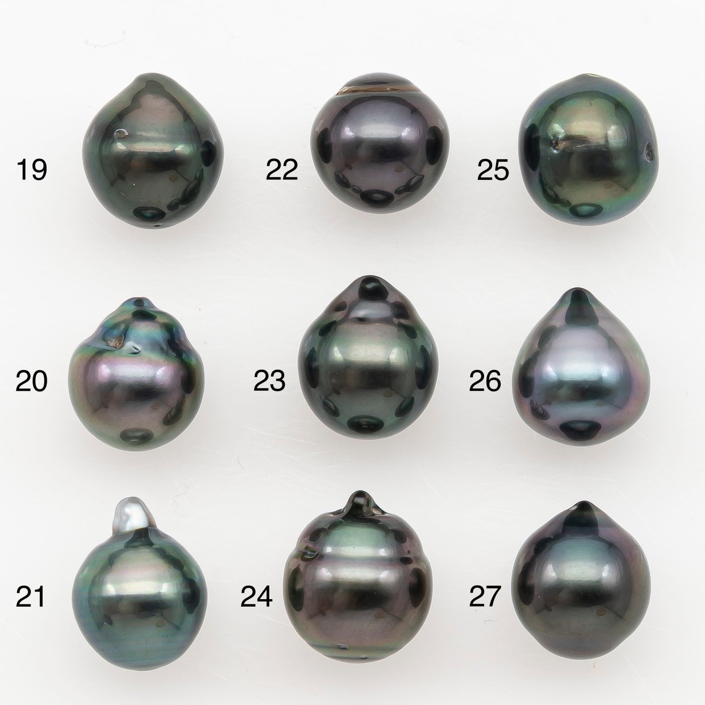 9-10mm Tahitian Pearl Natural Color with Minor Blemishes, Loose Undrilled for Jewelry Making, SKU # 3159TH