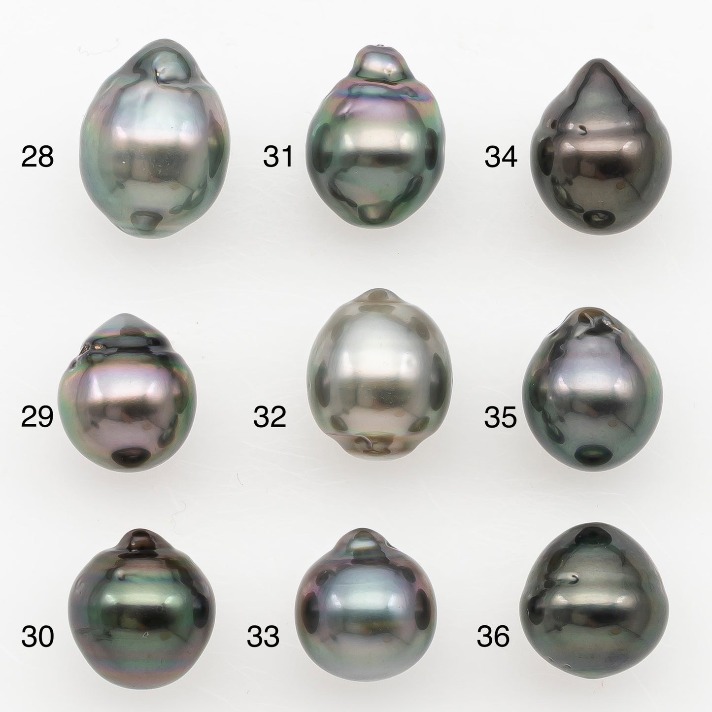 9-10mm Tahitian Pearl Natural Color with Minor Blemishes, Loose Undrilled for Jewelry Making, SKU # 3159TH