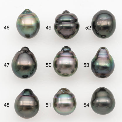 9-10mm Tahitian Pearl Natural Color with Minor Blemishes, Loose Undrilled for Jewelry Making, SKU # 3159TH
