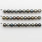 9-10mm Tahitian Pearl in Short Strand with All Natural Color with High Luster for Jewelry Making, SKU#2414TH