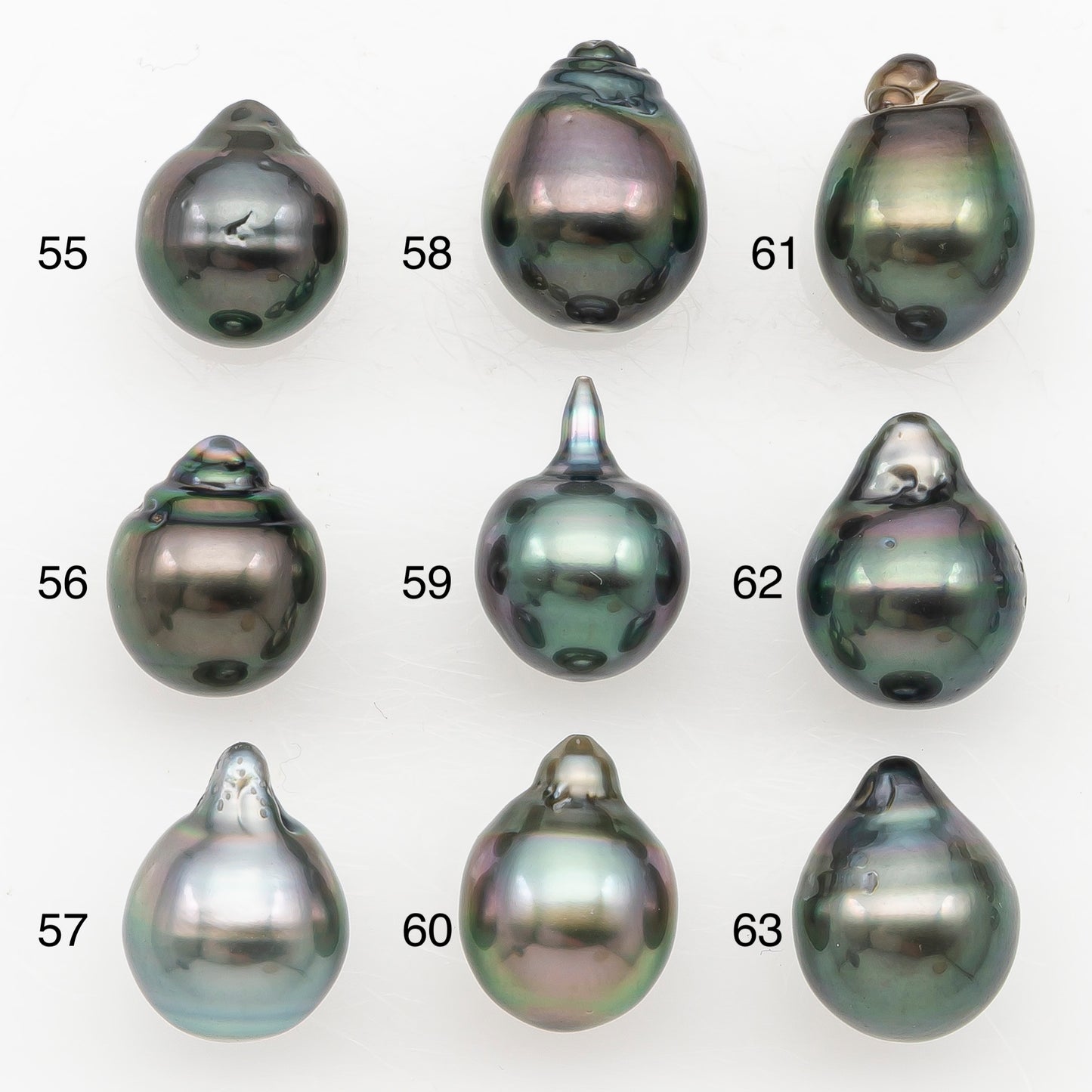 9-10mm Tahitian Pearl Natural Color with Minor Blemishes, Loose Undrilled for Jewelry Making, SKU # 3159TH