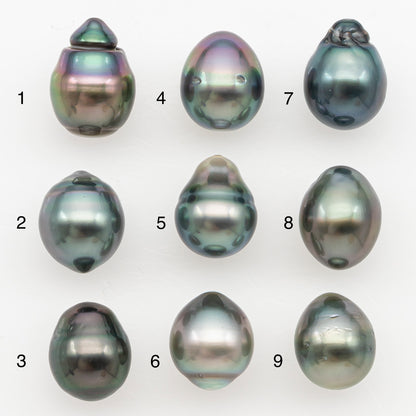 9-10mm Tahitian Pearl Natural Color with Minor Blemishes, Loose Undrilled for Jewelry Making, SKU # 3160TH
