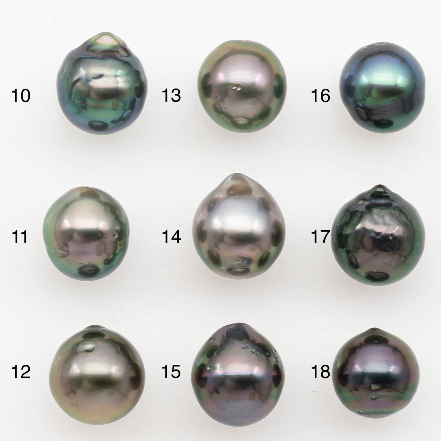 9-10mm Tahitian Pearl Natural Color with Minor Blemishes, Loose Undrilled for Jewelry Making, SKU # 3160TH