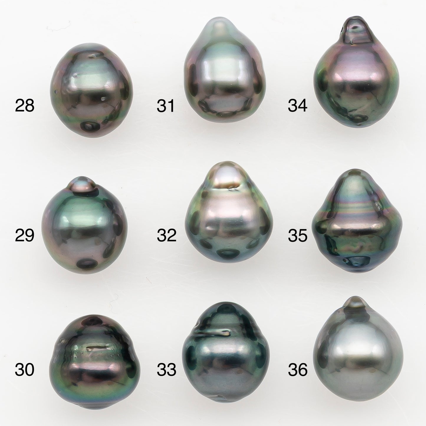 9-10mm Tahitian Pearl Natural Color with Minor Blemishes, Loose Undrilled for Jewelry Making, SKU # 3160TH