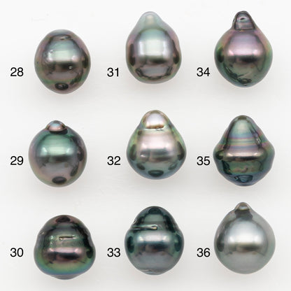 9-10mm Tahitian Pearl Natural Color with Minor Blemishes, Loose Undrilled for Jewelry Making, SKU # 3160TH