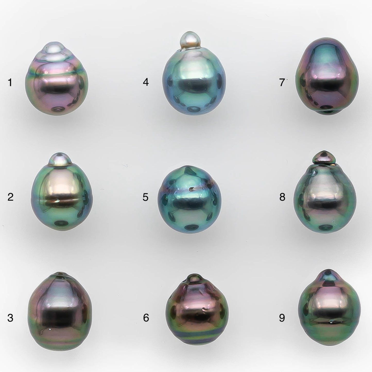 8-9mm Tahitian Pearl in Extremely High Luster and Natural Color, Single Piece Undrilled for Making Jewelry, SKU # 2417TH