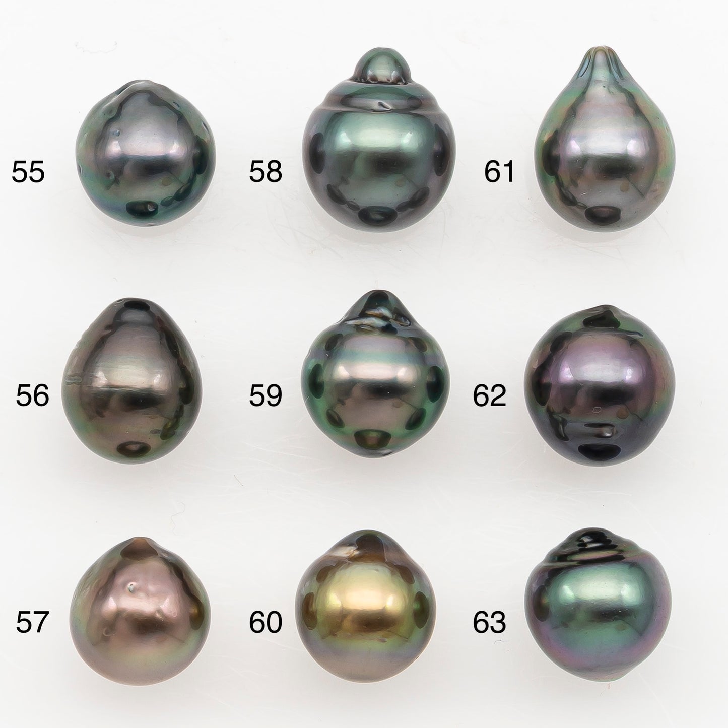 9-10mm Tahitian Pearl Natural Color with Minor Blemishes, Loose Undrilled for Jewelry Making, SKU # 3160TH