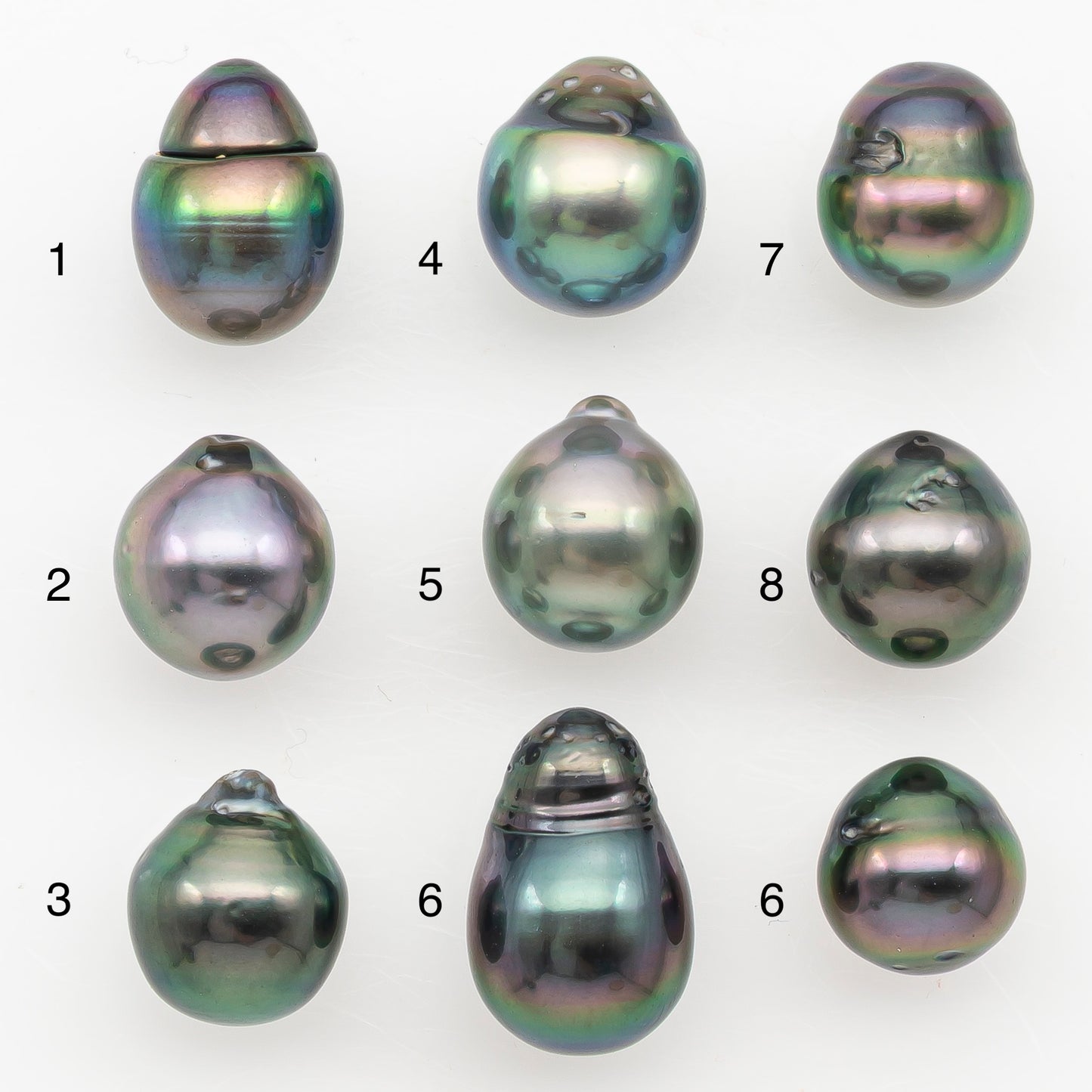 9-10mm Tahitian Pearl Natural Color with Minor Blemishes, Loose Undrilled for Jewelry Making, SKU # 3161TH