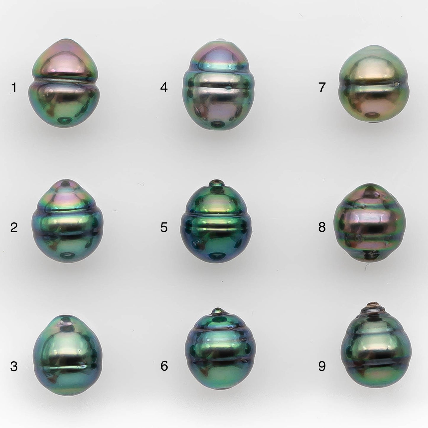 8-9mm Tahitian Pearl in Extremely High Luster and Natural Color, Single Piece Undrilled for Making Jewelry, SKU # 2418TH