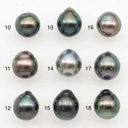 9-10mm Tahitian Pearl Natural Color with Minor Blemishes, Loose Undrilled for Jewelry Making, SKU # 3161TH