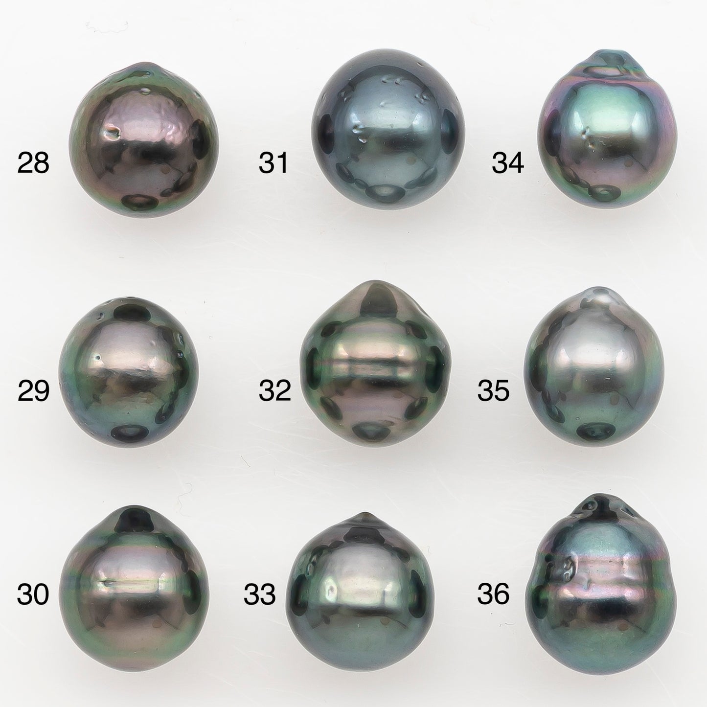 9-10mm Tahitian Pearl Natural Color with Minor Blemishes, Loose Undrilled for Jewelry Making, SKU # 3161TH