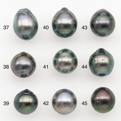 9-10mm Tahitian Pearl Natural Color with Minor Blemishes, Loose Undrilled for Jewelry Making, SKU # 3161TH