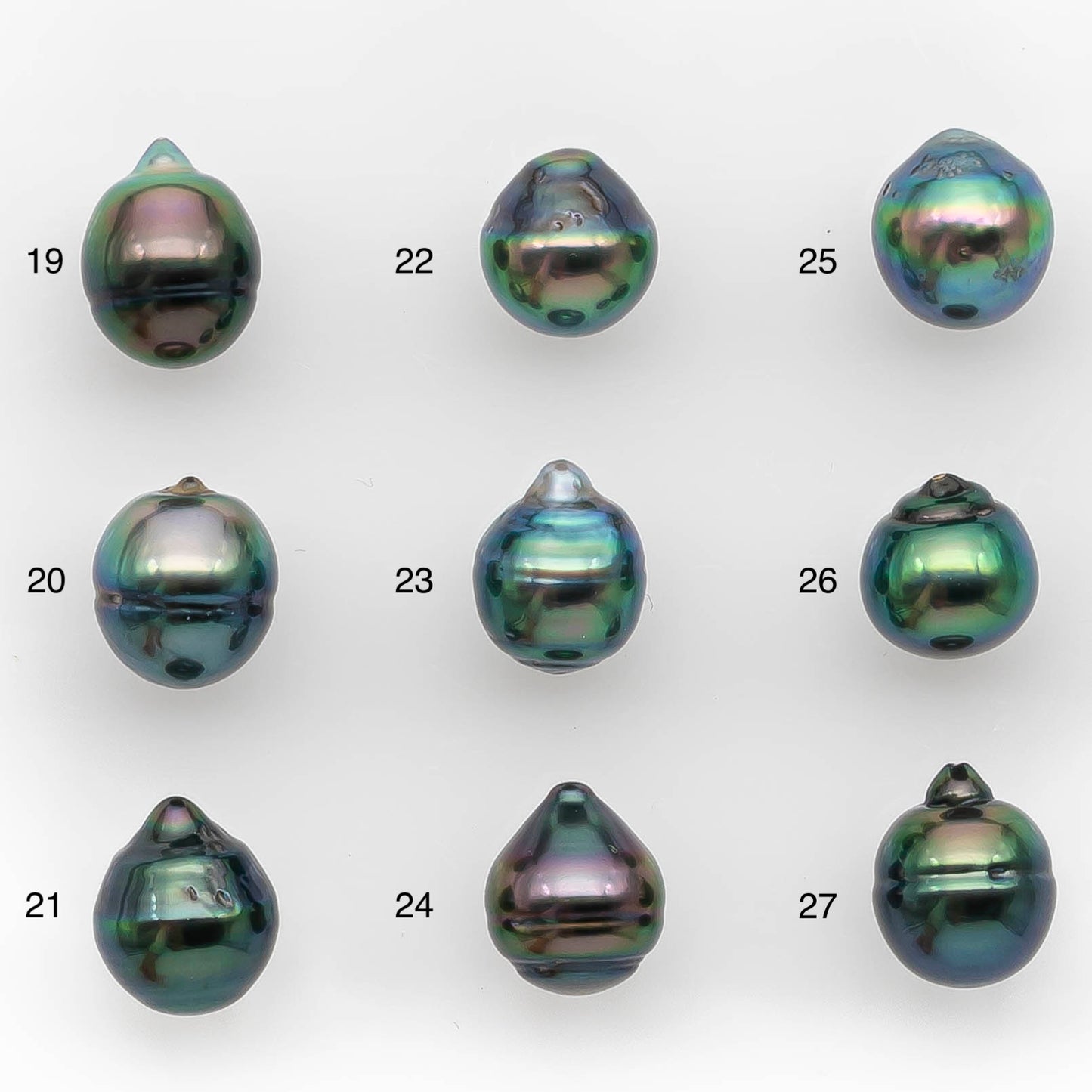 8-9mm Tahitian Pearl in Extremely High Luster and Natural Color, Single Piece Undrilled for Making Jewelry, SKU # 2418TH