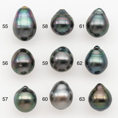 9-10mm Tahitian Pearl Natural Color with Minor Blemishes, Loose Undrilled for Jewelry Making, SKU # 3161TH