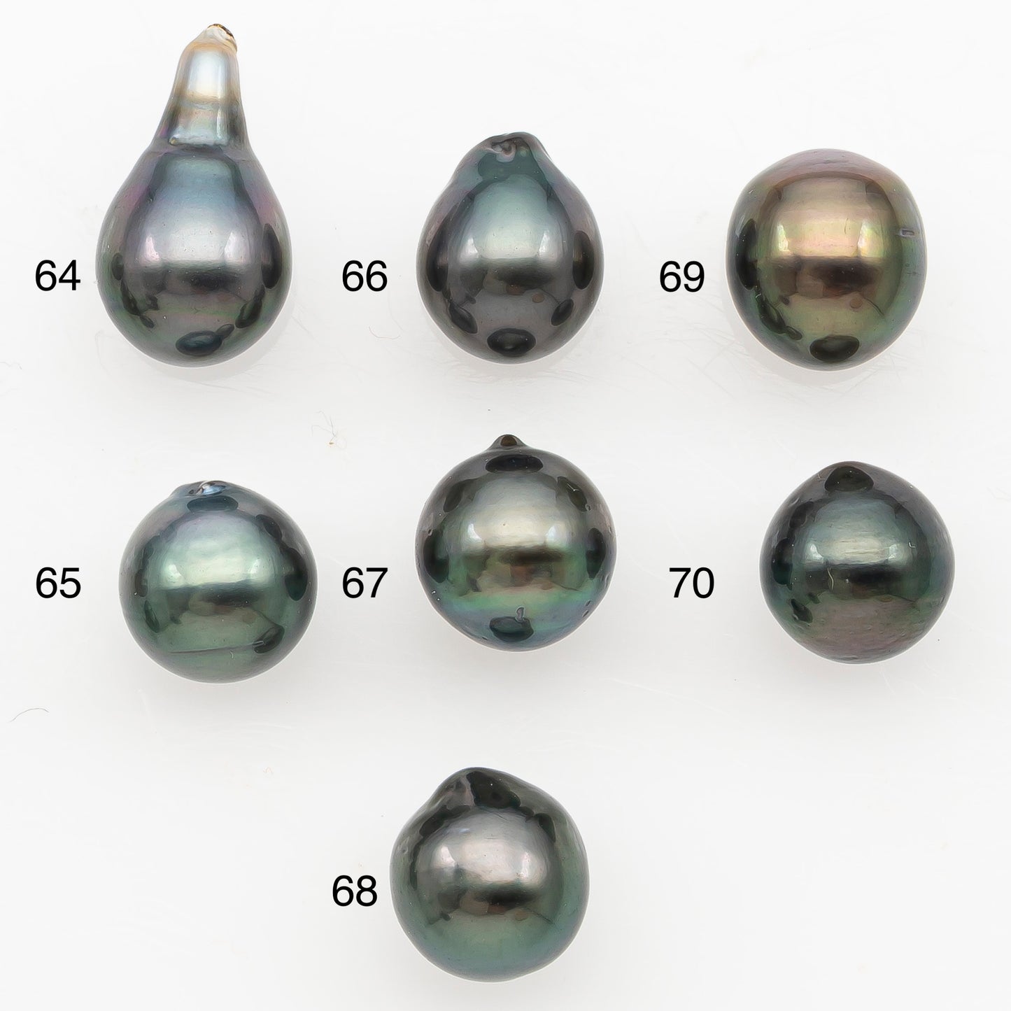 9-10mm Tahitian Pearl Natural Color with Minor Blemishes, Loose Undrilled for Jewelry Making, SKU # 3161TH