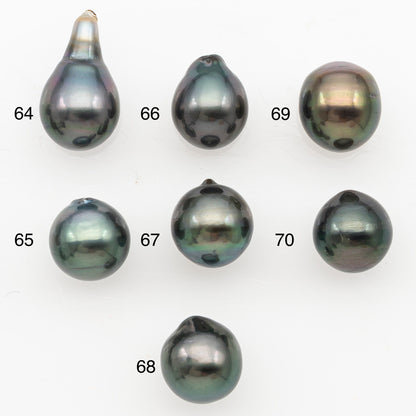 9-10mm Tahitian Pearl Natural Color with Minor Blemishes, Loose Undrilled for Jewelry Making, SKU # 3161TH