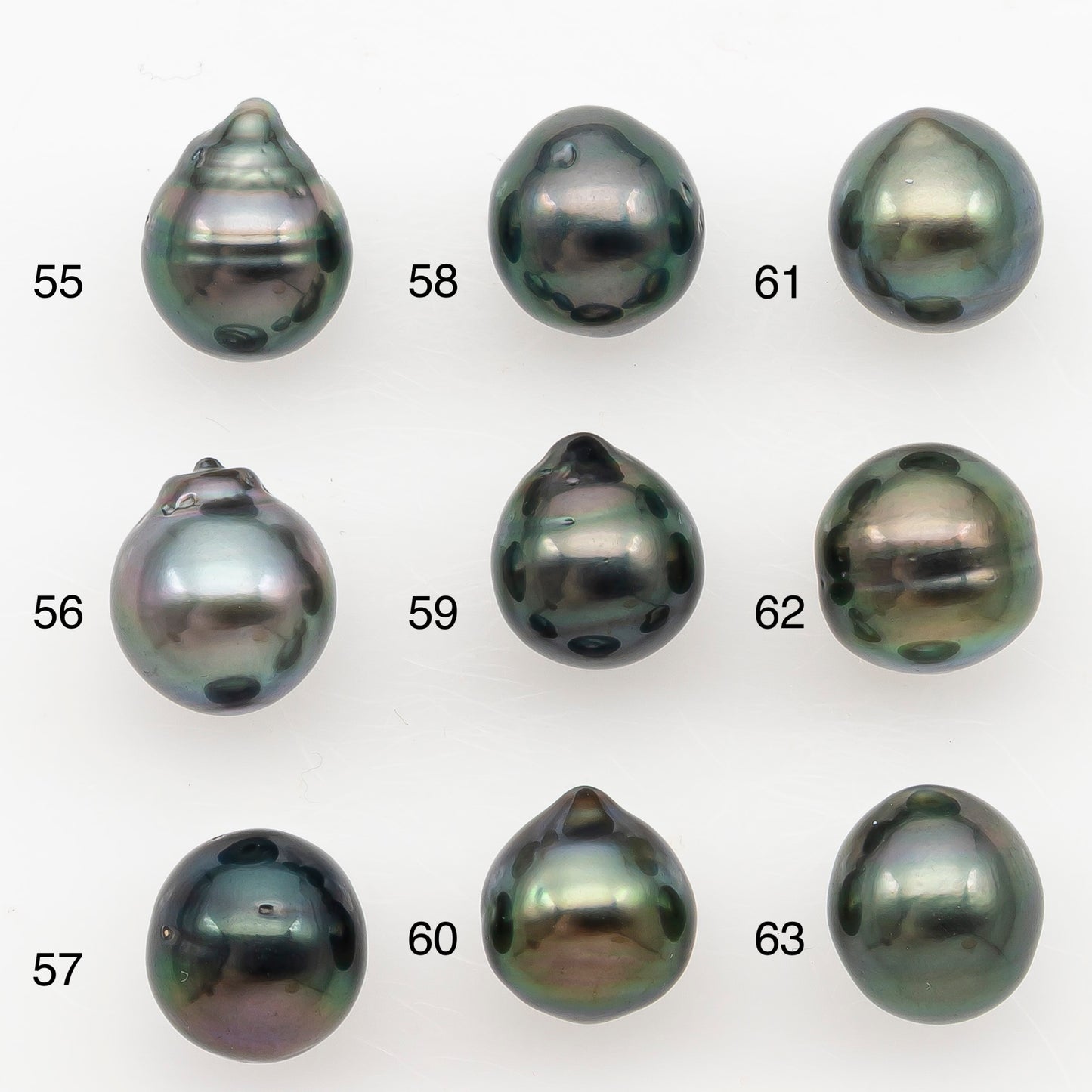 9-10mm Tahitian Pearl Natural Color with Minor Blemishes, Loose Undrilled for Jewelry Making, SKU # 3162TH
