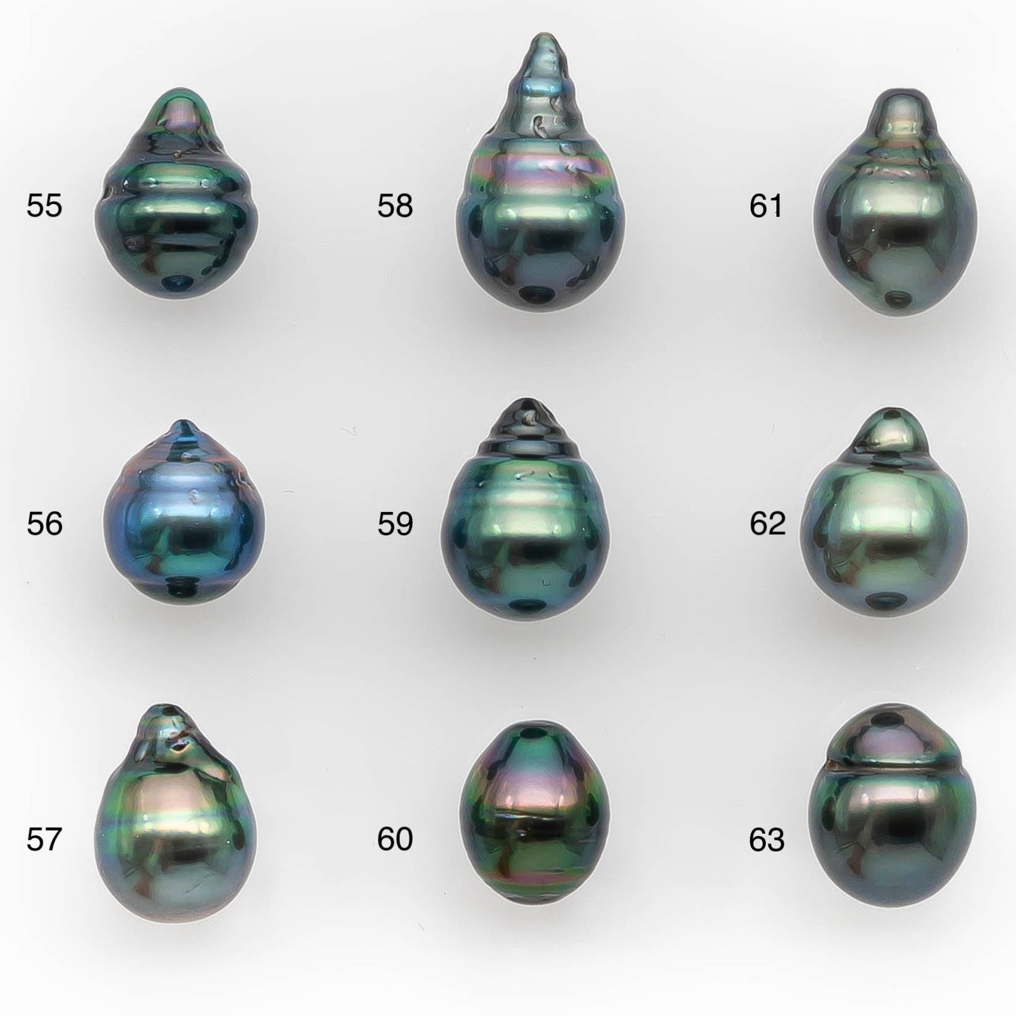 8-9mm Tahitian Pearl in Extremely High Luster and Natural Color, Single Piece Undrilled for Making Jewelry, SKU # 2418TH