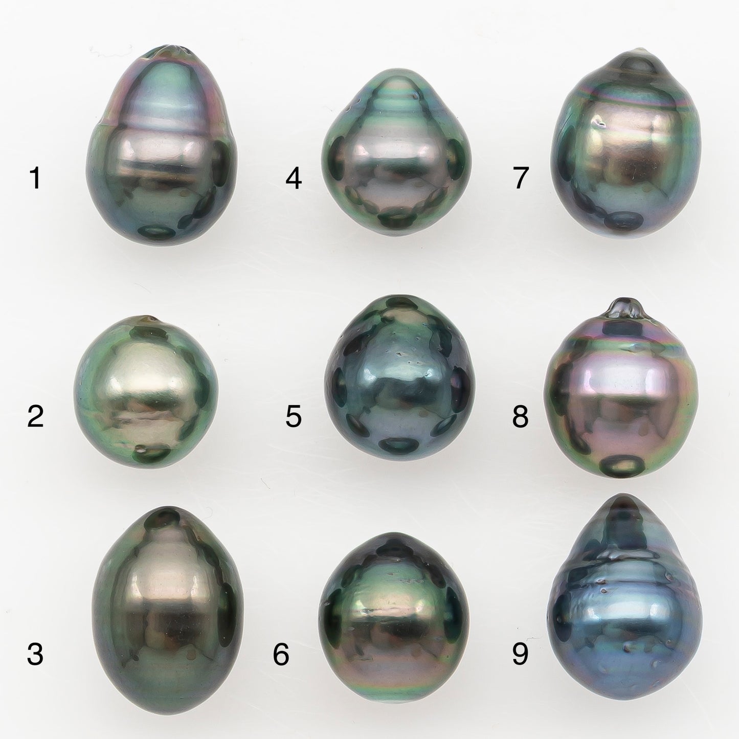 9-10mm Tahitian Pearl Natural Color with Minor Blemishes, Loose Undrilled for Jewelry Making, SKU # 3162TH