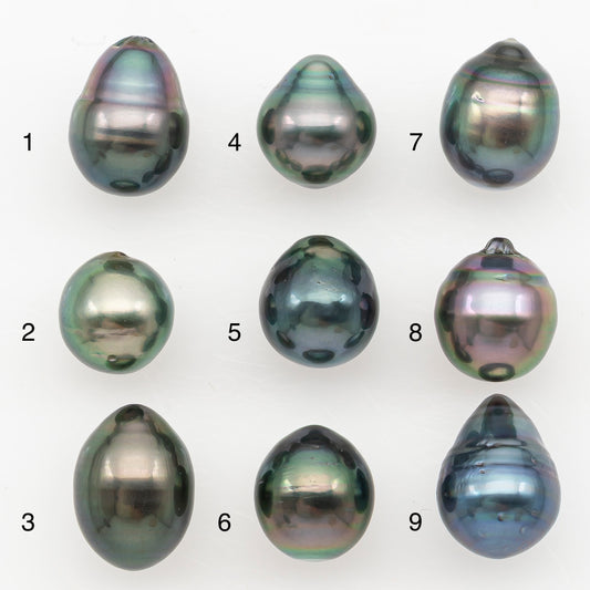 9-10mm Tahitian Pearl Natural Color with Minor Blemishes, Loose Undrilled for Jewelry Making, SKU # 3162TH