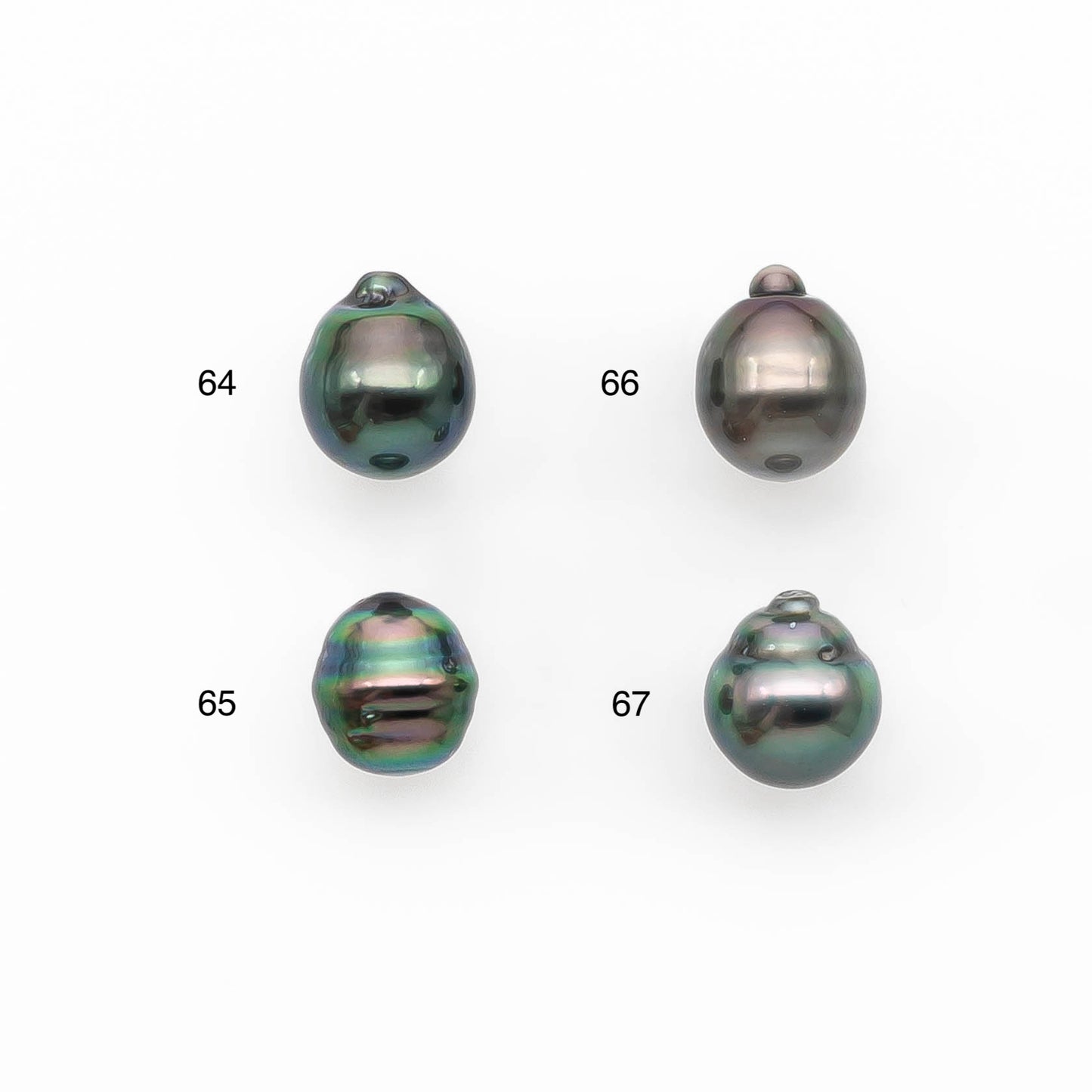 8-9mm Tahitian Pearl in Extremely High Luster and Natural Color, Single Piece Undrilled for Making Jewelry, SKU # 2418TH