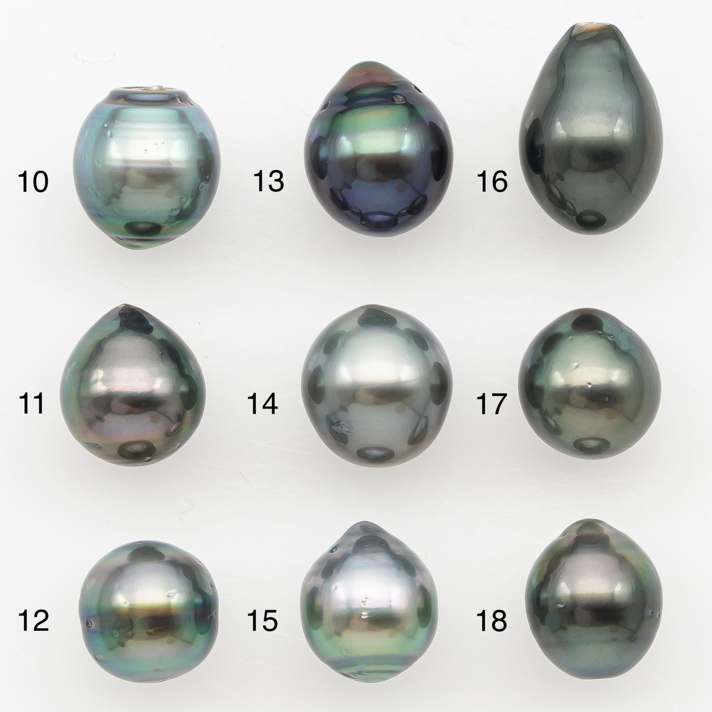 9-10mm Tahitian Pearl Natural Color with Minor Blemishes, Loose Undrilled for Jewelry Making, SKU # 3162TH