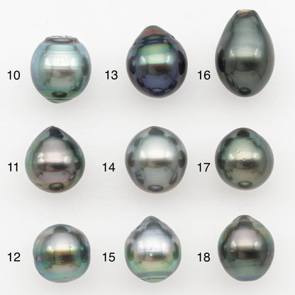 9-10mm Tahitian Pearl Natural Color with Minor Blemishes, Loose Undrilled for Jewelry Making, SKU # 3162TH