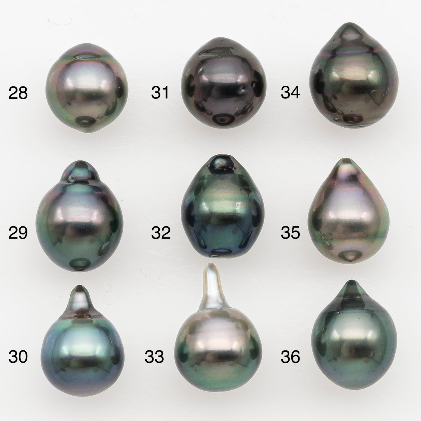 9-10mm Tahitian Pearl Natural Color with Minor Blemishes, Loose Undrilled for Jewelry Making, SKU # 3162TH