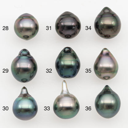 9-10mm Tahitian Pearl Natural Color with Minor Blemishes, Loose Undrilled for Jewelry Making, SKU # 3162TH