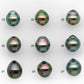 9-10mm Tahitian Pearl in Gorgeous High Luster and Natural Color, Single Piece Undrilled for Making Jewelry, SKU #2419TH