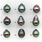 9-10mm Tahitian Pearl in Gorgeous High Luster and Natural Color, Single Piece Undrilled for Making Jewelry, SKU #2419TH