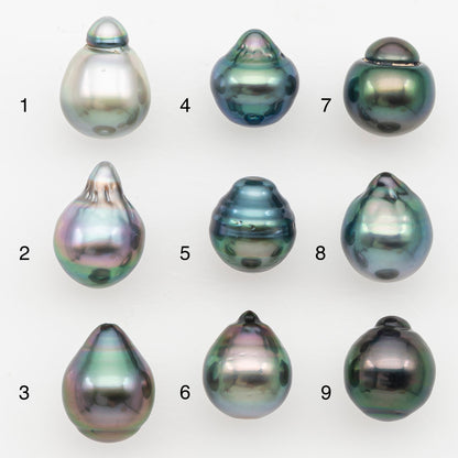 9-10mm Tahitian Pearl Natural Color with Minor Blemishes, Loose Undrilled for Jewelry Making, SKU # 3163TH
