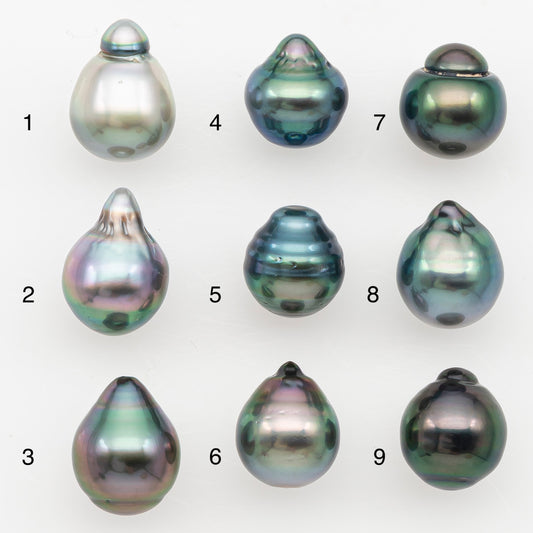 9-10mm Tahitian Pearl Natural Color with Minor Blemishes, Loose Undrilled for Jewelry Making, SKU # 3163TH
