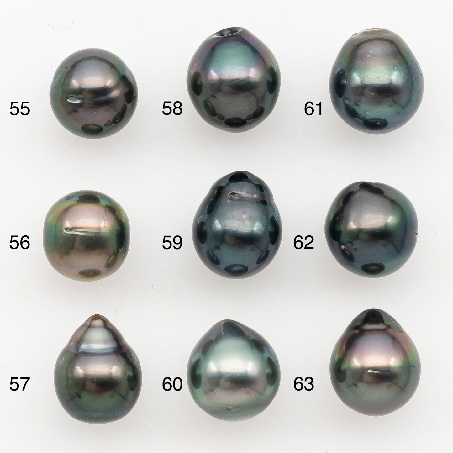 9-10mm Tahitian Pearl Natural Color with Minor Blemishes, Loose Undrilled for Jewelry Making, SKU # 3163TH