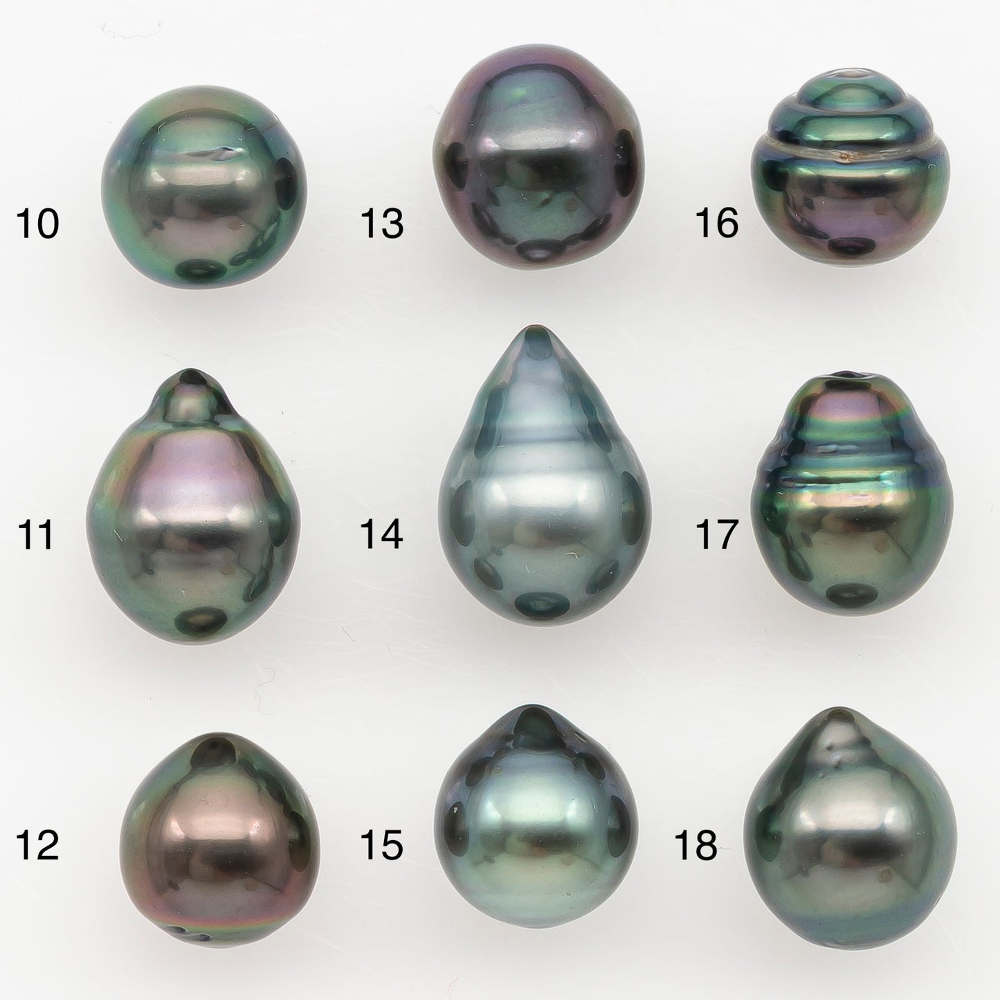 9-10mm Tahitian Pearl Natural Color with Minor Blemishes, Loose Undrilled for Jewelry Making, SKU # 3163TH