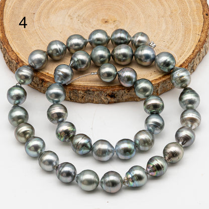 9-10mm Tahitian Pearl in Full Strand, Natural Colors with High Luster, for Jewelry Making, SKU # 2972TH
