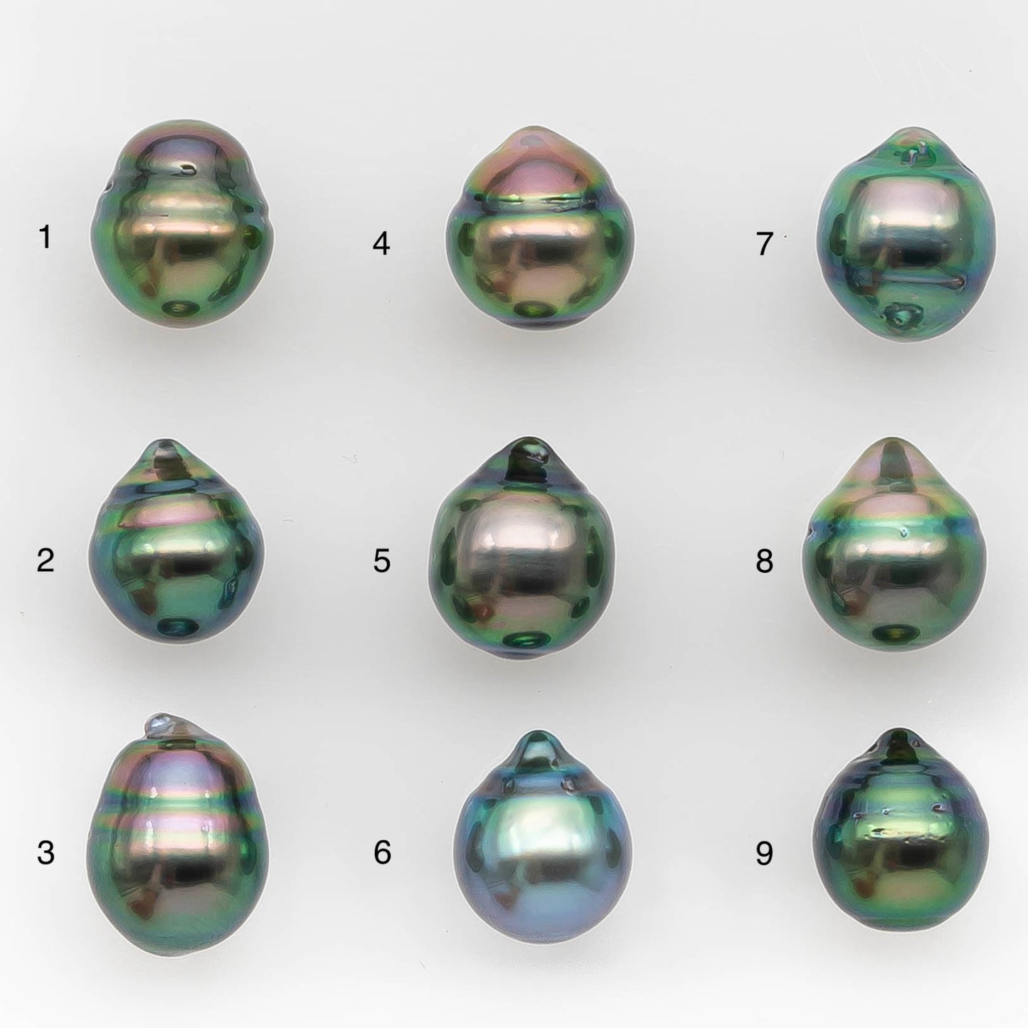 9-10mm Tahitian Pearl in Intense High Luster and Natural Color, Loose Single Piece Undrilled for Making Jewelry, SKU #2420TH