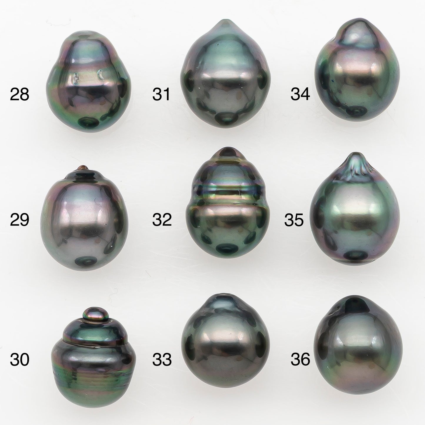 9-10mm Tahitian Pearl Natural Color with Minor Blemishes, Loose Undrilled for Jewelry Making, SKU # 3163TH