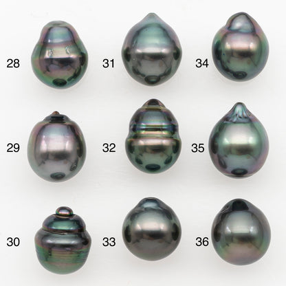 9-10mm Tahitian Pearl Natural Color with Minor Blemishes, Loose Undrilled for Jewelry Making, SKU # 3163TH