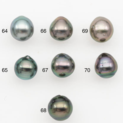 9-10mm Tahitian Pearl Natural Color with Minor Blemishes, Loose Undrilled for Jewelry Making, SKU # 3163TH
