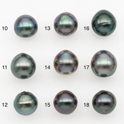9-10mm Tahitian Pearl Natural Color with Minor Blemishes, Loose Undrilled for Jewelry Making, SKU # 3164TH