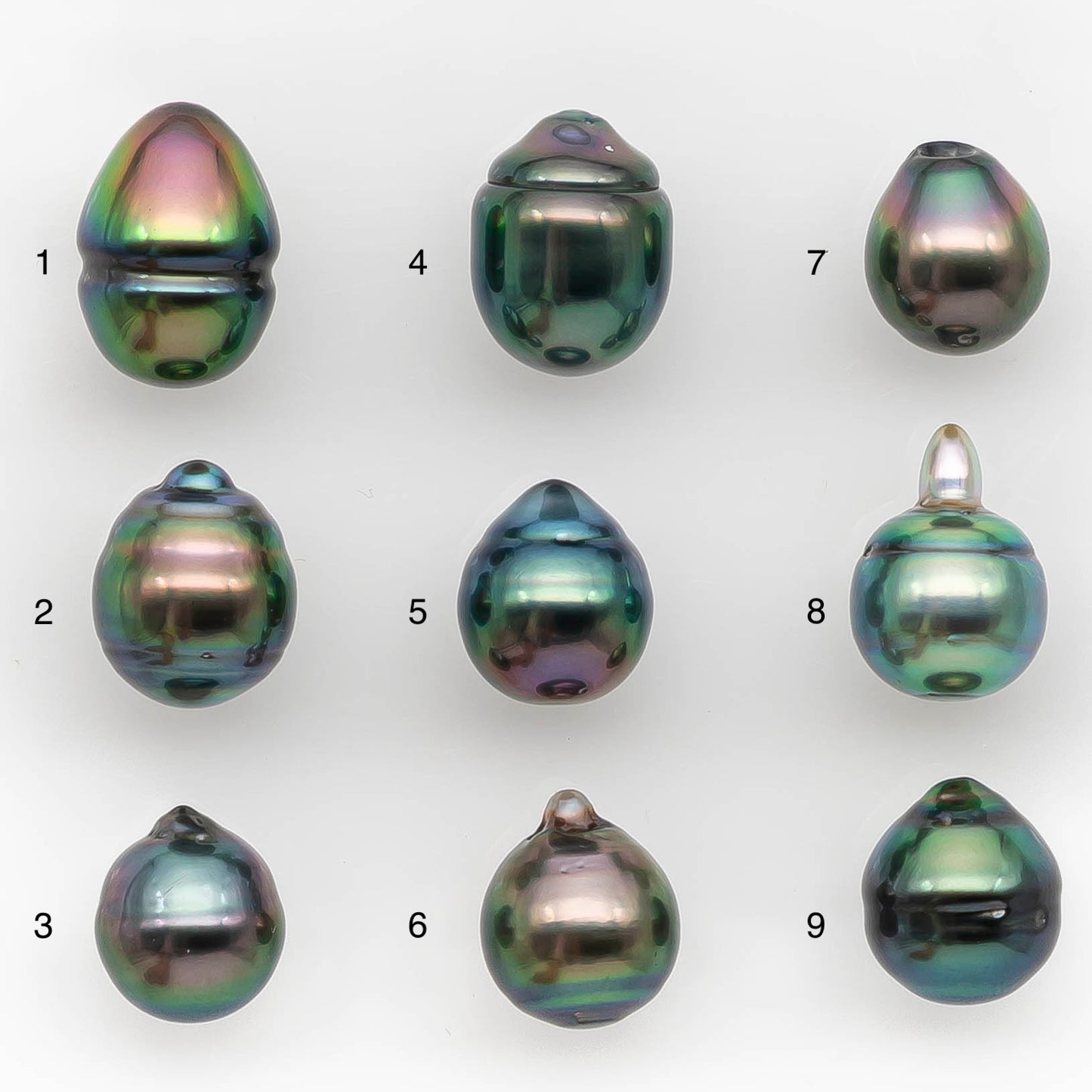 9-10mm Tahitian Pearl in Amazing High Luster and Natural Color, One Piece Undrilled for Making Jewelry, SKU # 2421TH