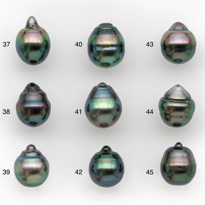 9-10mm Tahitian Pearl in Amazing High Luster and Natural Color, One Piece Undrilled for Making Jewelry, SKU # 2421TH