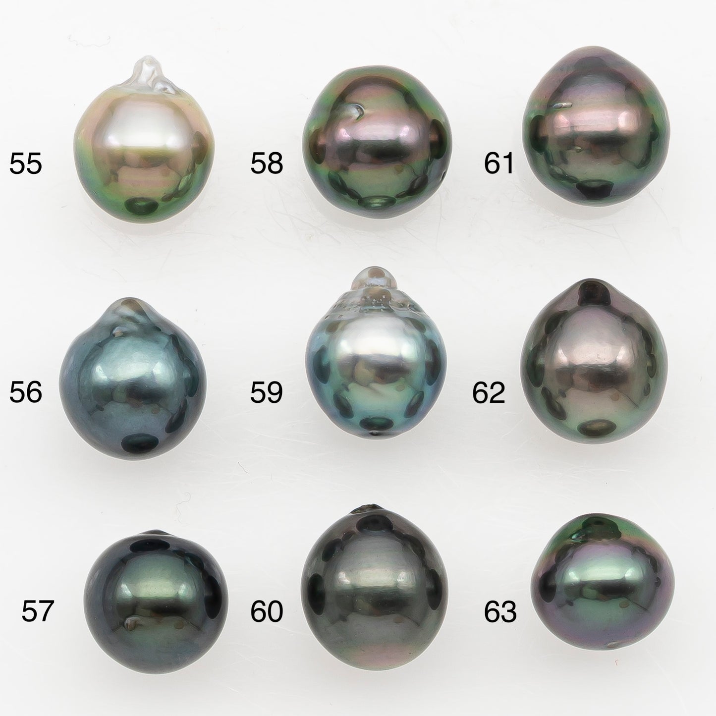 9-10mm Tahitian Pearl Natural Color with Minor Blemishes, Loose Undrilled for Jewelry Making, SKU # 3164TH